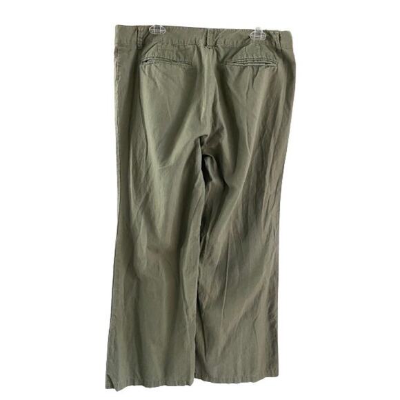New York & Co Green Linen‎ Wide Leg Chino Pants Sz 14 - Picture 4 of 12